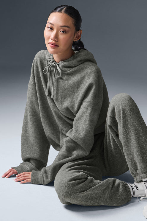 alo Women's Triumph Restore Hoodie - Grey Triblend