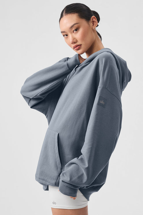 alo Women's Double Take Hoodie - Steel Grey