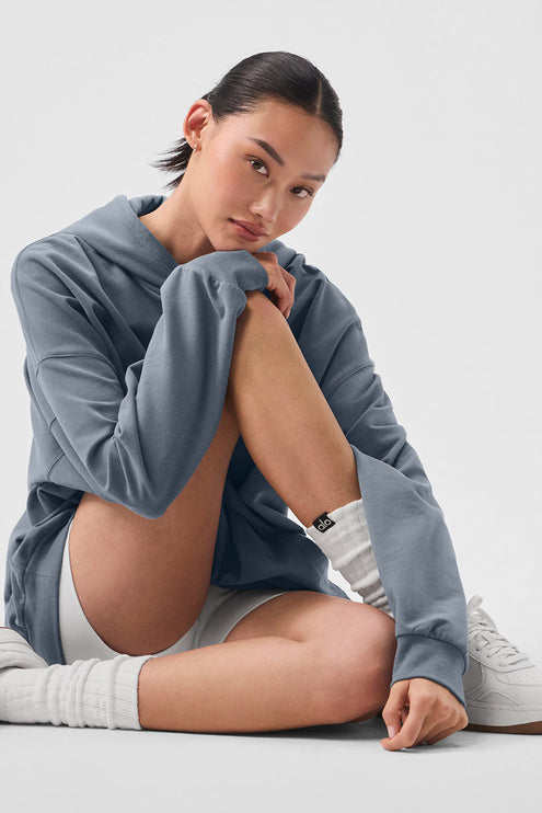 alo Women's Double Take Hoodie - Steel Grey