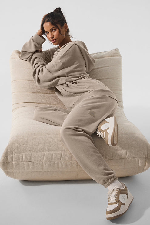 alo Women's Chill Vintage Wash Hoodie - Gravel Wash