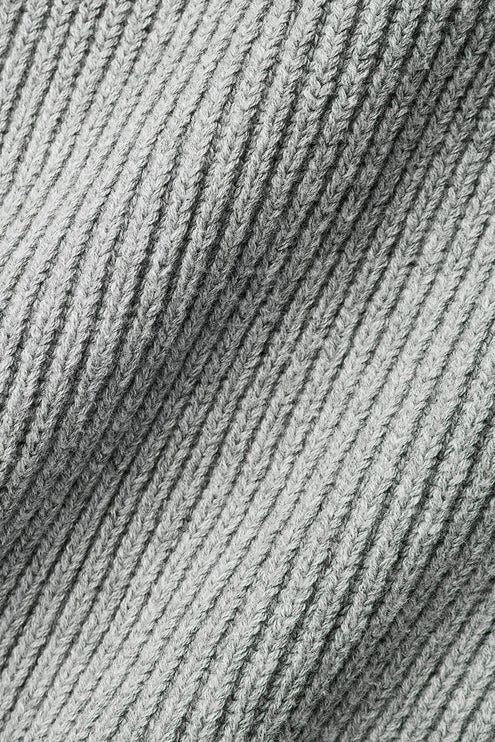 alo Men's Domain Rib Knit Full Zip Sweater - Athletic Heather Grey