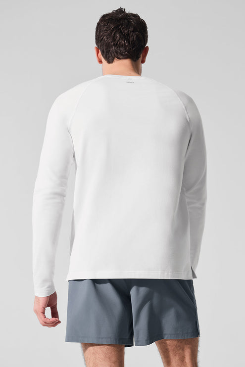 alo Men's Alo Vapor Crewneck Long Sleeve - White