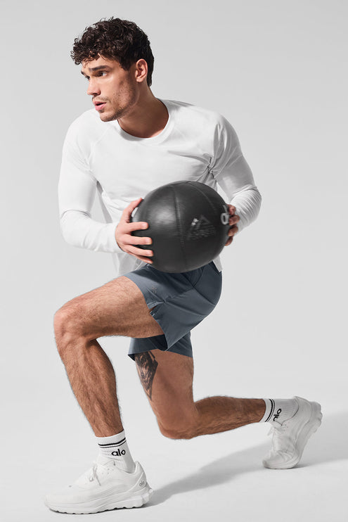 alo Men's Alo Vapor Crewneck Long Sleeve - White