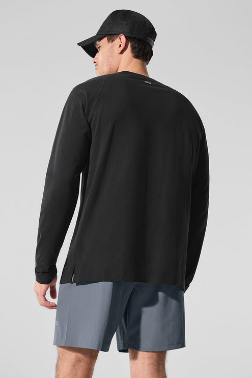 alo Men's Alo Vapor Crewneck Long Sleeve - Black