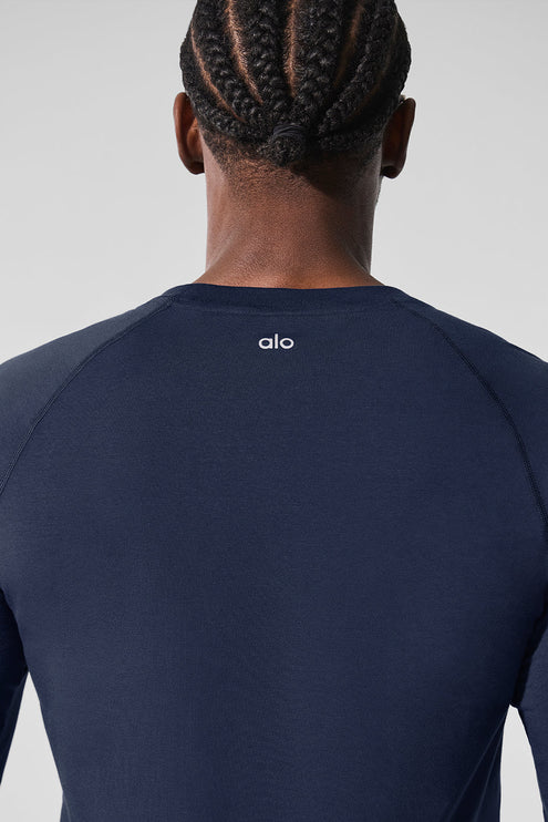 alo Men's Alo Vapor Crewneck Long Sleeve - Navy