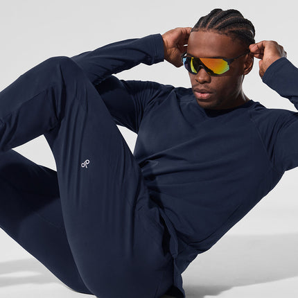 alo Men's Alo Vapor Crewneck Long Sleeve - Navy
