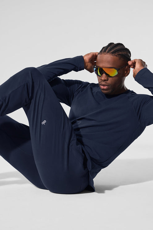 alo Men's Alo Vapor Crewneck Long Sleeve - Navy
