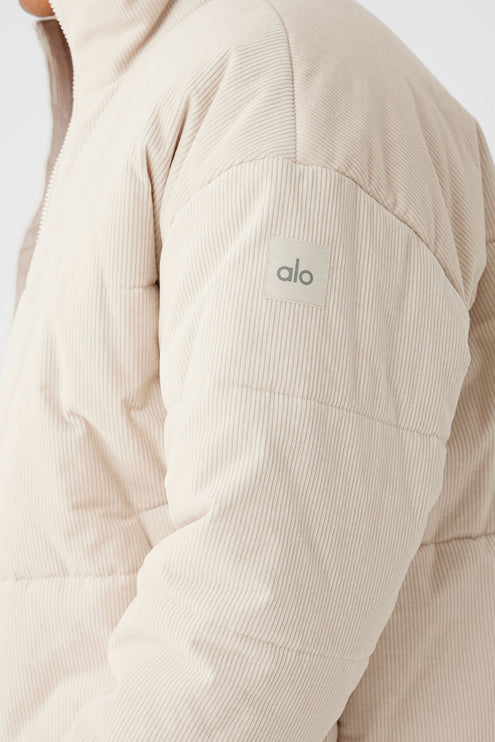 alo Men's Corduroy Stage Puffer - Bone