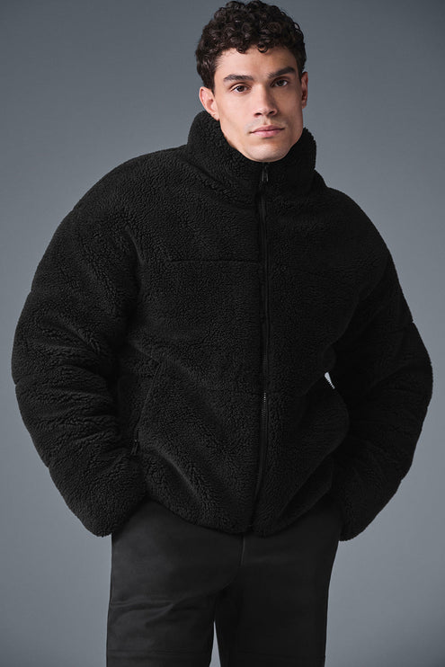 alo Men's Sherpa Stage Puffer - Black