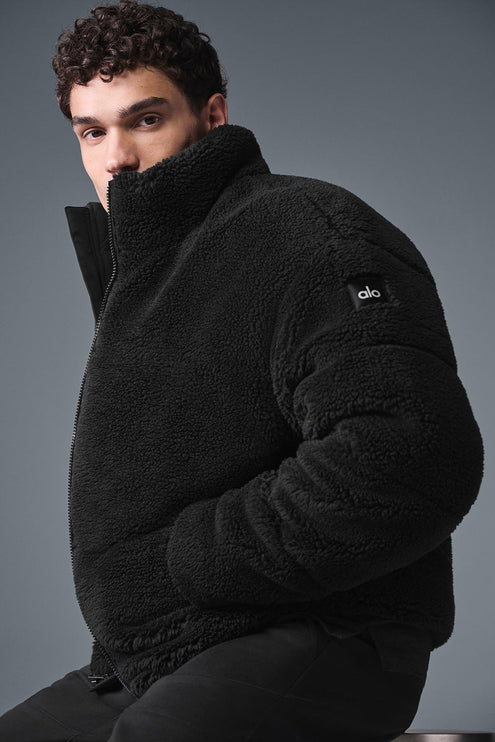 alo Men's Sherpa Stage Puffer - Black