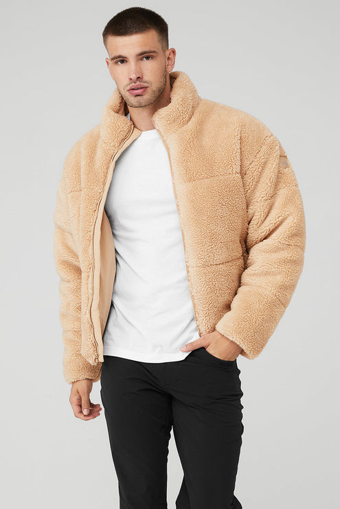 alo Men's Sherpa Stage Puffer - Camel