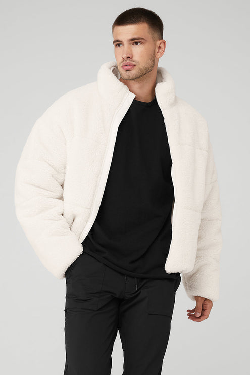 alo Men's Sherpa Stage Puffer - Ivory