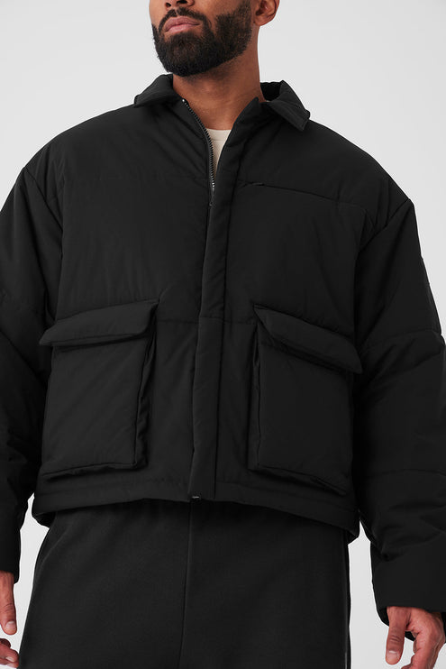 alo Men's Voyage Utility Cargo Jacket - Black