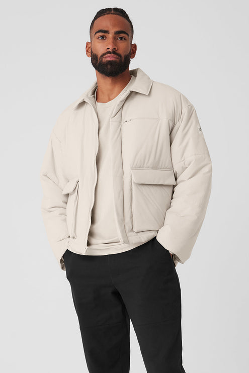 alo Men's Voyage Utility Cargo Jacket - Bone