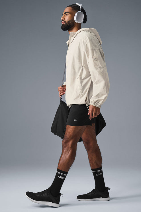 alo Men's Vantage Nylon Ripstop Track Jacket - Bone