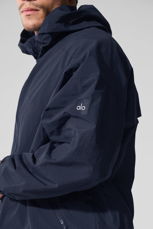 alo Men's Vantage Nylon Ripstop Track Jacket - Navy