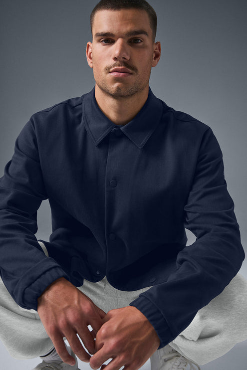 alo Men's Edition Sueded Jacket - Navy