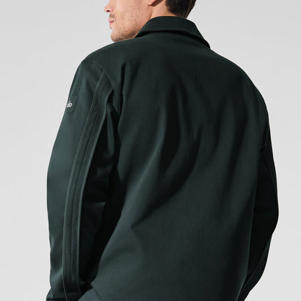 alo Men's Edition Sueded Jacket - Charcoal Green
