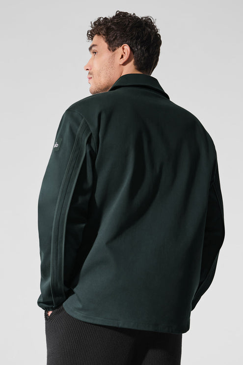alo Men's Edition Sueded Jacket - Charcoal Green
