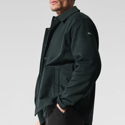 alo Men's Edition Sueded Jacket - Charcoal Green