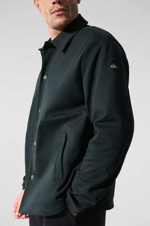 alo Men's Edition Sueded Jacket - Charcoal Green