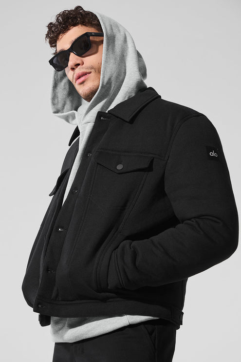 alo Men's Ease Trucker Jacket - Black