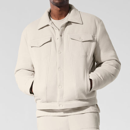 alo Men's Ease Trucker Jacket - Bone