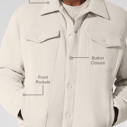 alo Men's Ease Trucker Jacket - Bone