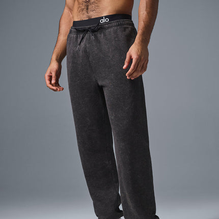 alo Men's Chill Vintage Wash Sweatpant - Black Wash