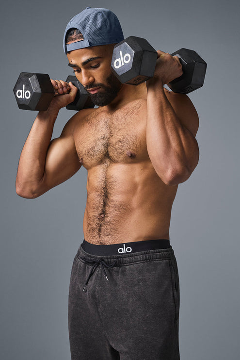 alo Men's Chill Vintage Wash Sweatpant - Black Wash