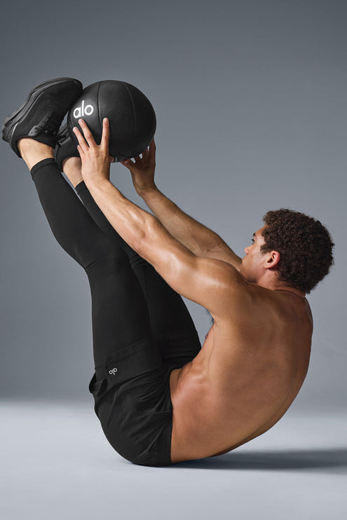 alo Men's 5" Revival 2-in-1 Pant - Black/Black