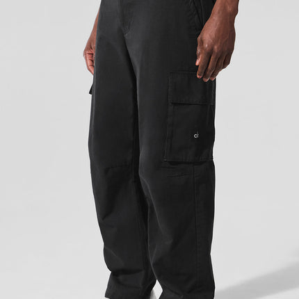 alo Men's Cargo Ripstop Trouser - Black