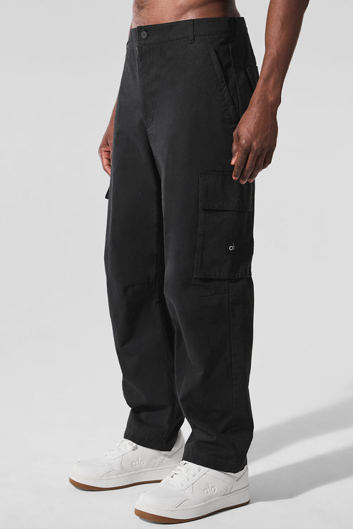 alo Men's Cargo Ripstop Trouser - Black