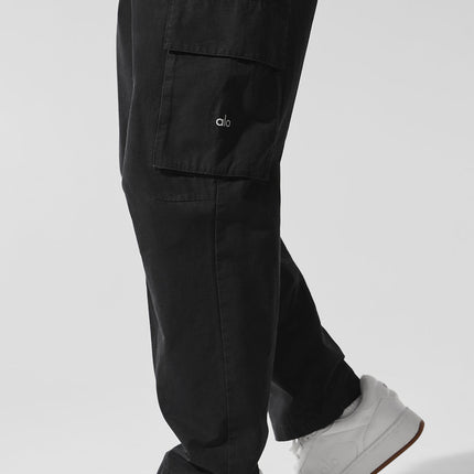 alo Men's Cargo Ripstop Trouser - Black