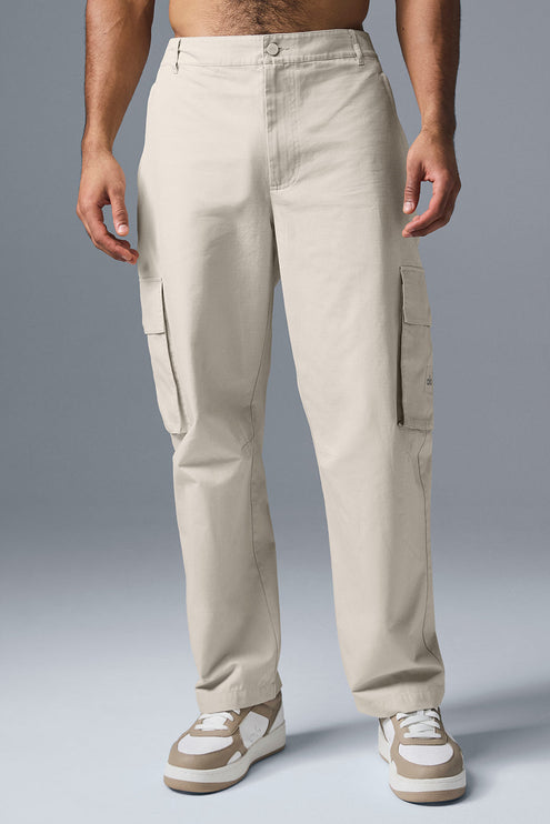 alo Men's Cargo Ripstop Trouser - Bone