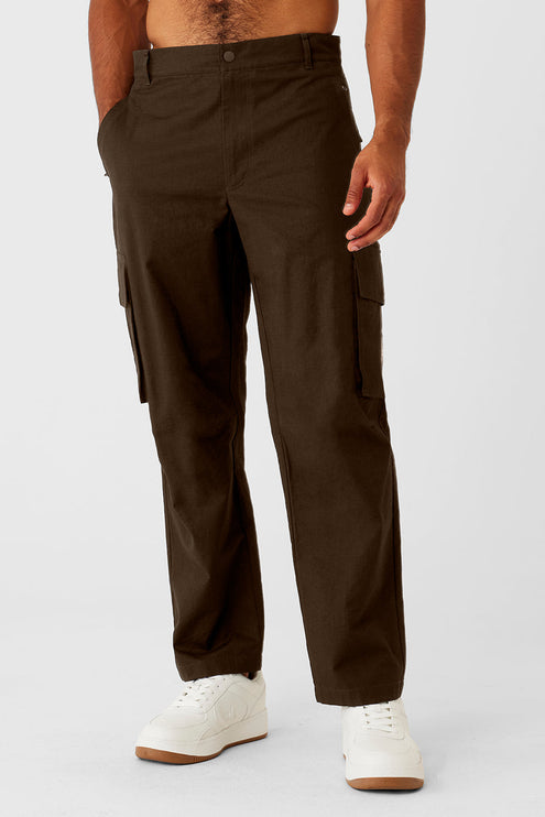 alo Men's Cargo Ripstop Trouser - Espresso