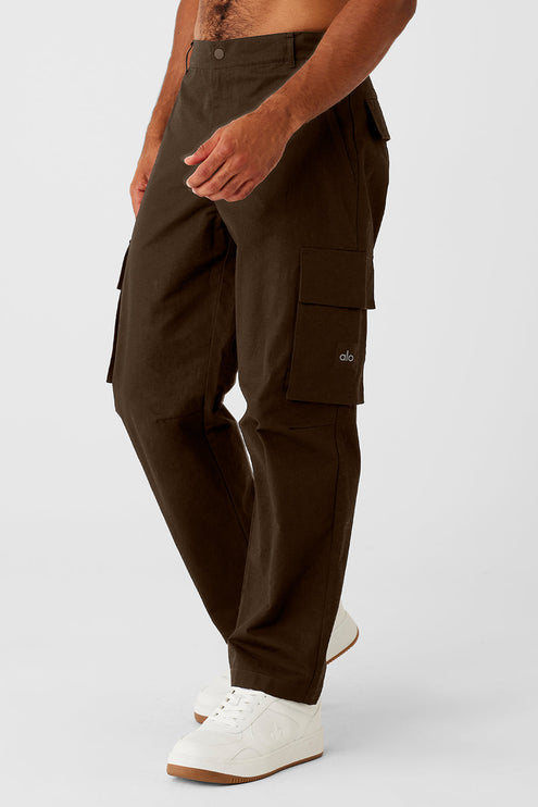 alo Men's Cargo Ripstop Trouser - Espresso