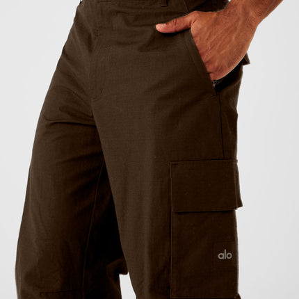 alo Men's Cargo Ripstop Trouser - Espresso