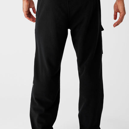 alo Men's Polar Fleece Ridge Cargo Pants - Black
