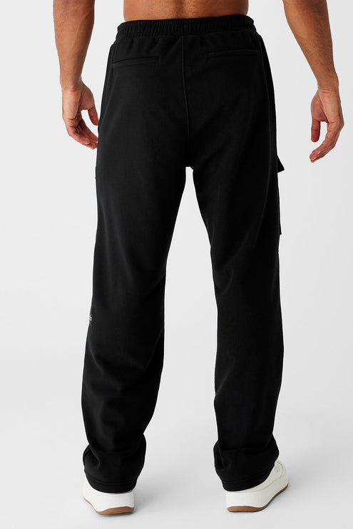 alo Men's Polar Fleece Ridge Cargo Pants - Black