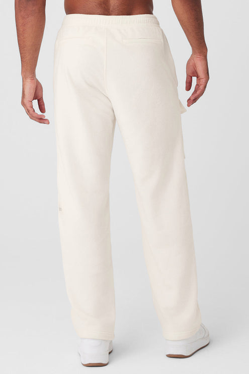 alo Men's Polar Fleece Ridge Cargo Pants - Ivory