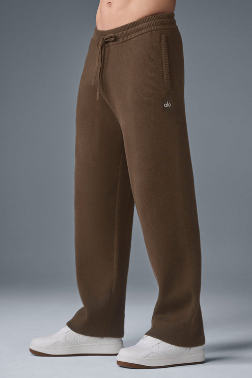 alo Men's Scholar Straight Leg Sweatpant - Espresso