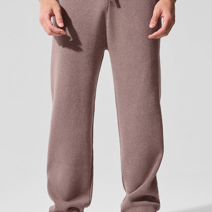 alo Men's Scholar Straight Leg Sweatpant - Mushroom Heather