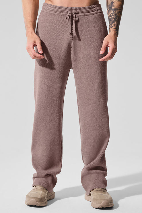 alo Men's Scholar Straight Leg Sweatpant - Mushroom Heather