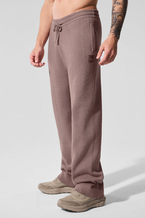 alo Men's Scholar Straight Leg Sweatpant - Mushroom Heather
