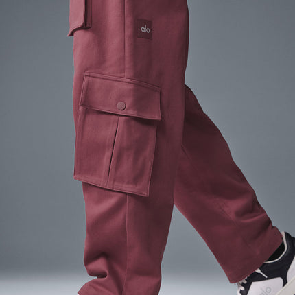 alo Men's Northstar Cargo Pant - Burgundy Truffle
