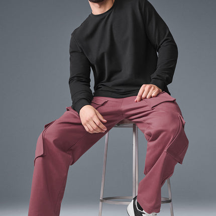alo Men's Northstar Cargo Pant - Burgundy Truffle