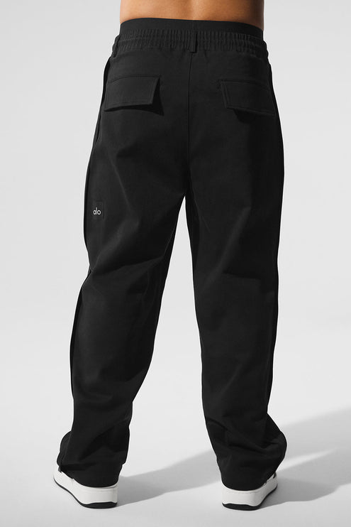 alo Men's Edition Sueded Straight Leg Pant - Black