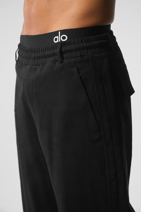 alo Men's Edition Sueded Straight Leg Pant - Black