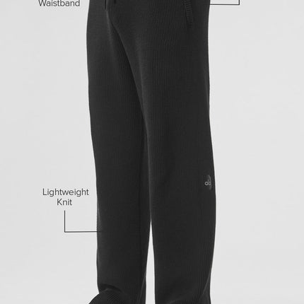 alo Men's Domain Rib Knit Sweatpant - Black